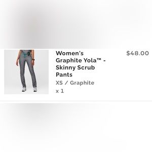 Figs Yola Skinny Scrub pants, xs, graphite